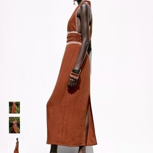 Zara Terracotta Midi Dress